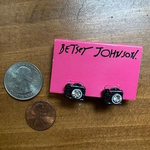 3D Bedazzled Camera Earrings